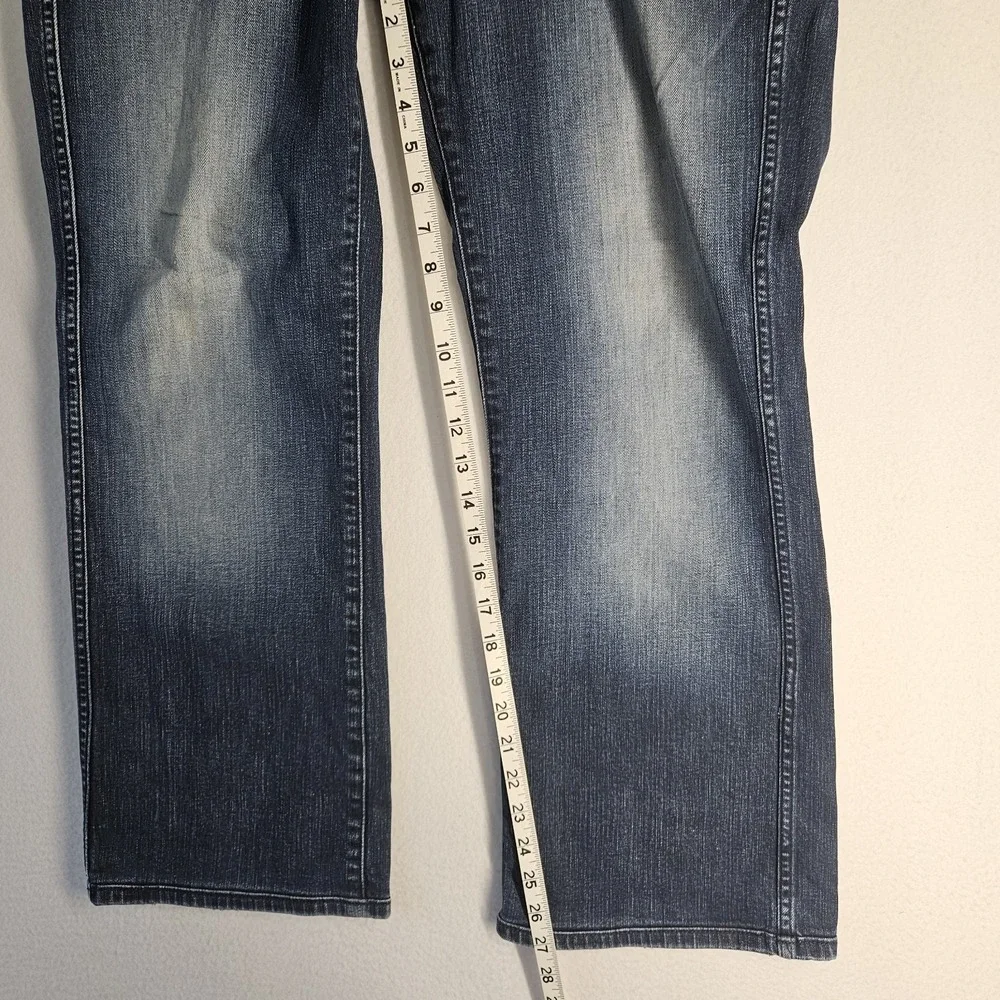 7 For All Mankind Jeans Mens 34 Blue Denim Relaxed Fit Bootcut A POCKET